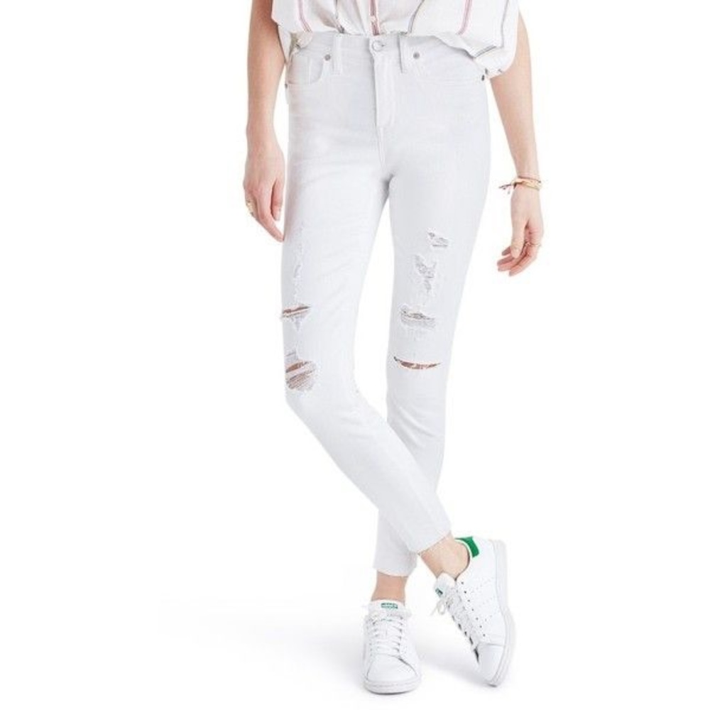 Madewell High Rise Ripped Crop Skinny Jean